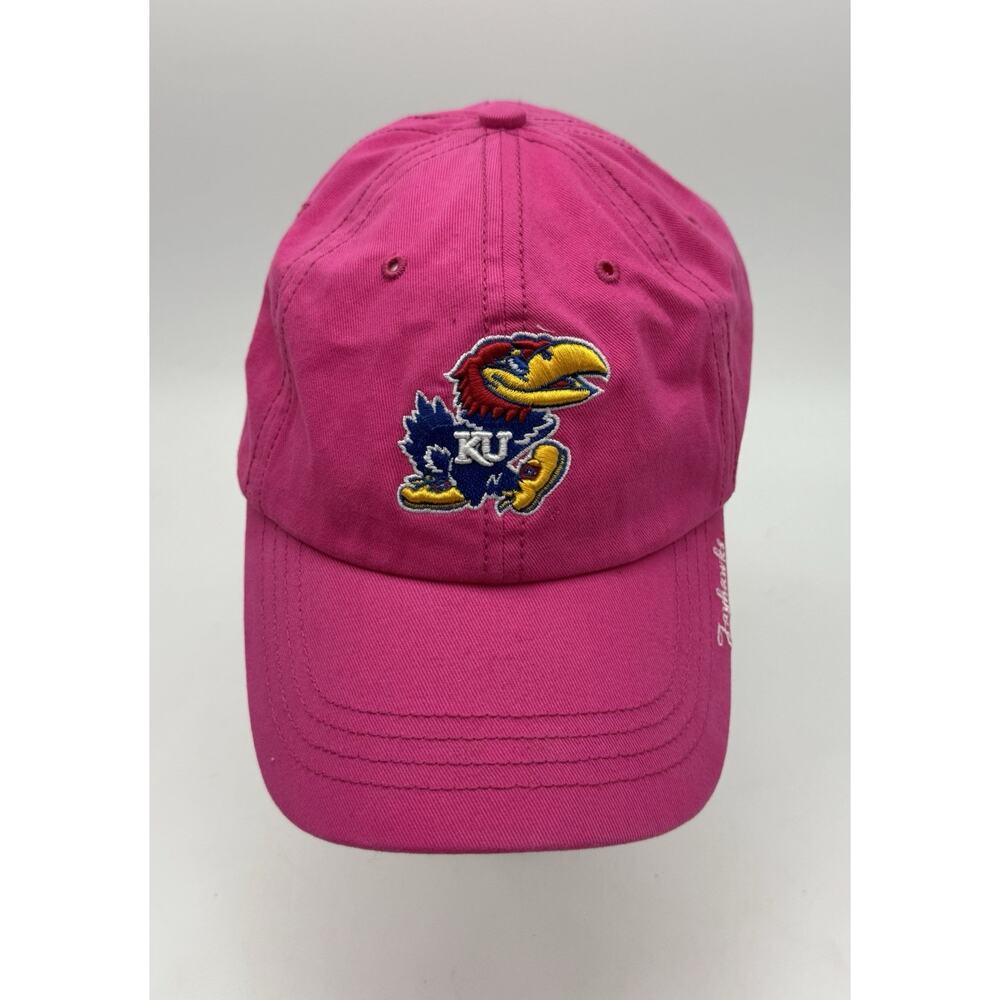 Officially Licensed NCAA KU Kansas Jayhawks Ladies Womens Pink Hat Cap